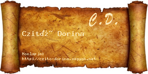 Czitó Dorina névjegykártya